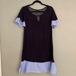 Espresso navy blue knee length dress size M